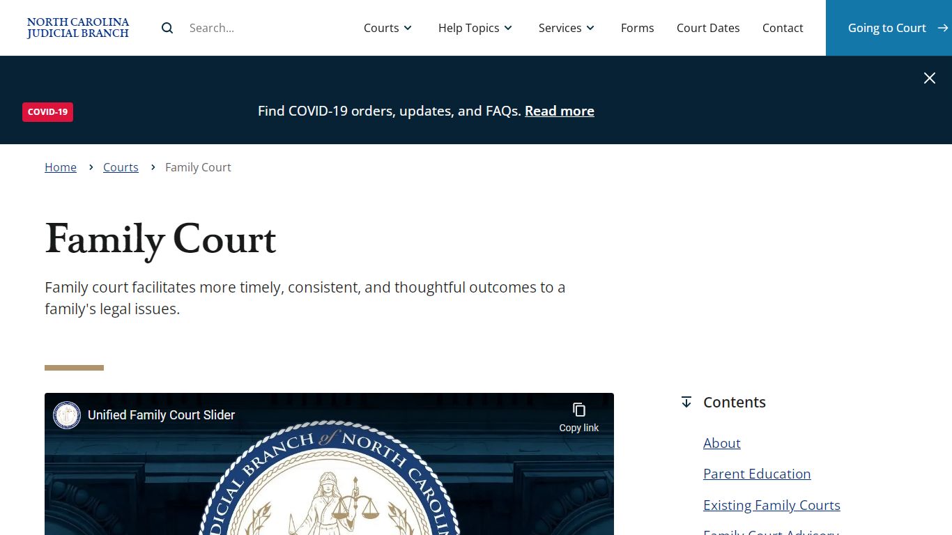 Family Court | North Carolina Judicial Branch