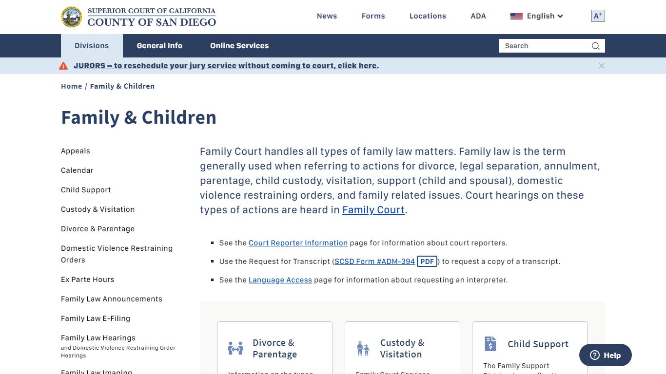 Family & Children | Superior Court of California - County of San Diego